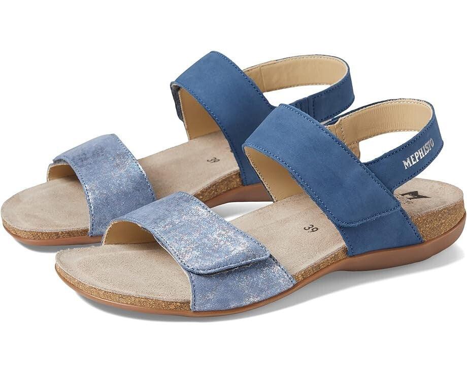 Mephisto Mephisto Agave Sandals Women's 8 Blue Comfort Open Toe Adjustable Strap RHS4164
