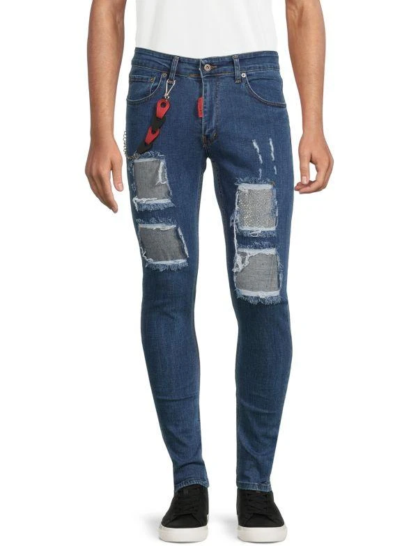 Elie Balleh Patchwork Distressed Jeans 1