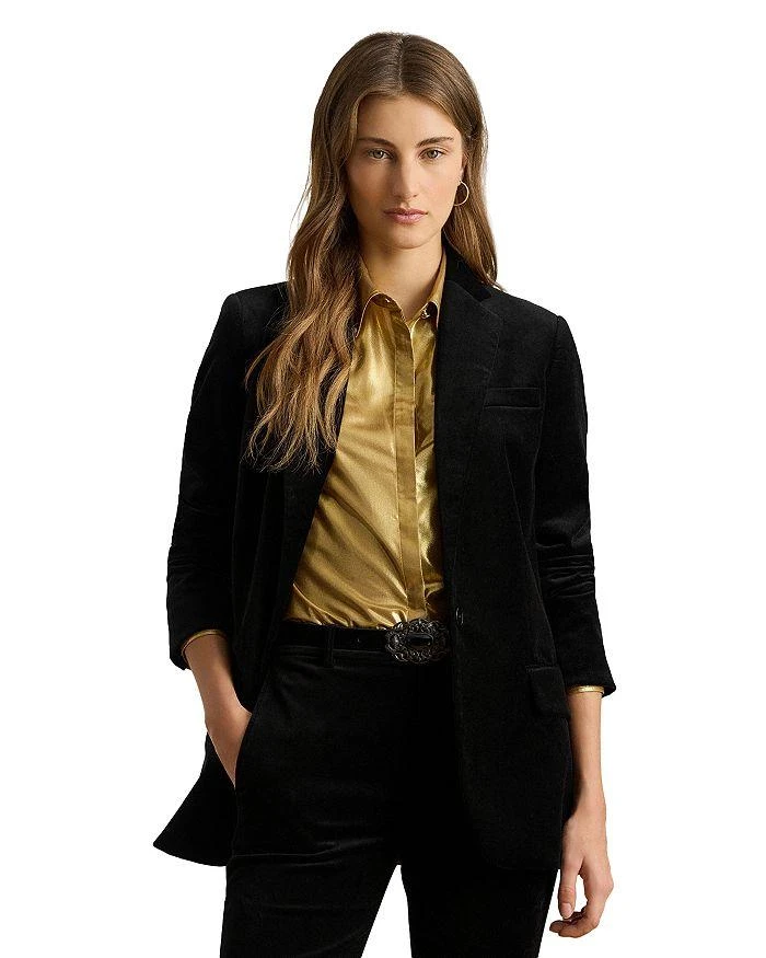 Ralph Lauren Stretch Velvet Blazer