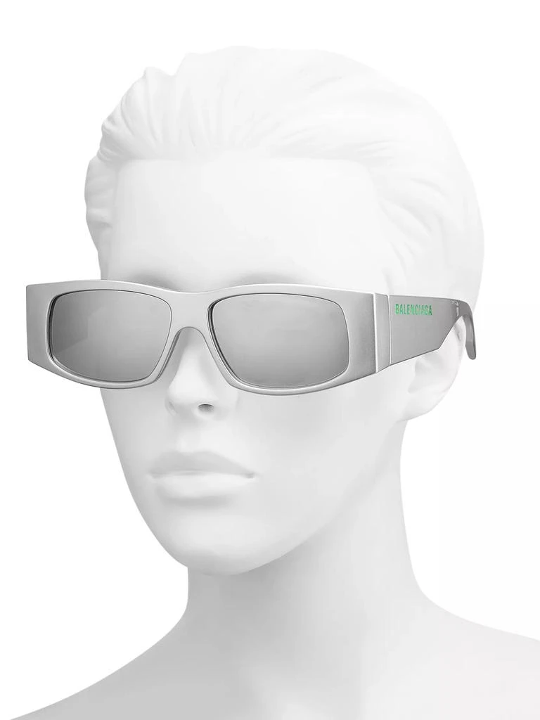 Balenciaga 56MM Rectangular LED Sunglasses 4