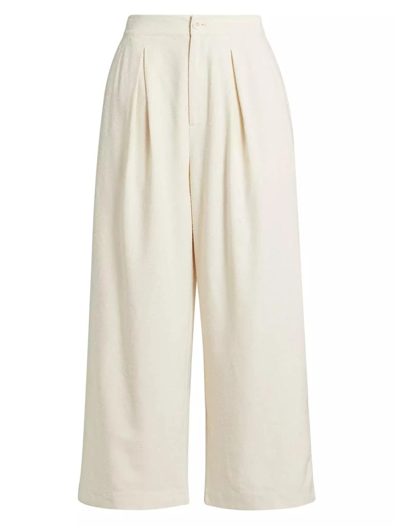 Jenni Kayne Textured Silk Relaxed-Fit Trousers 1