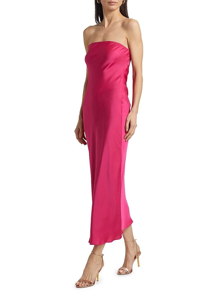 Ramy Brook Shauna Satin Strapless Open Back Midi-Dress 2