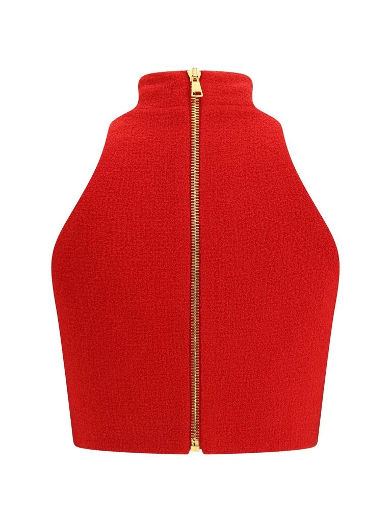 Balmain Balmain High Neck Crop Top 2