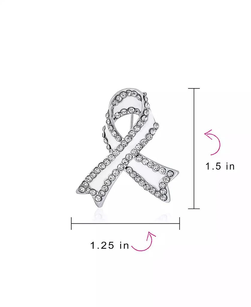 Bling Jewelry Open Heart Enamel Crystal Brooch Pin Awareness Ribbons 4