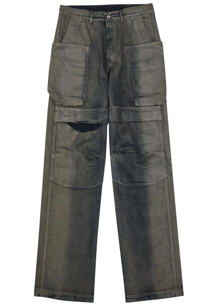 Rick Owens Stefan panelled denim cargo trousers 1