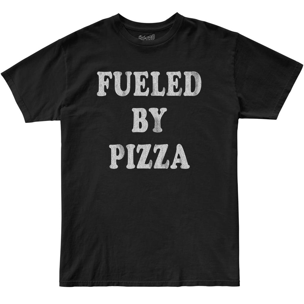 The Original Retro Brand Kids 100% Cotton Fueled By Pizza Crew Neck Tee (Big Kids)