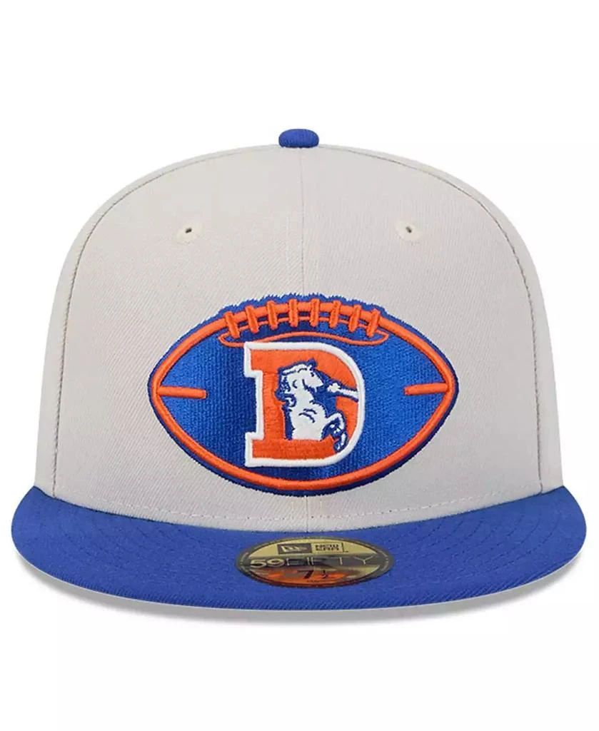 New Era Men's Stone/Royal Denver Broncos 2024 Sideline Historic 59FIFTY Fitted Hat 4