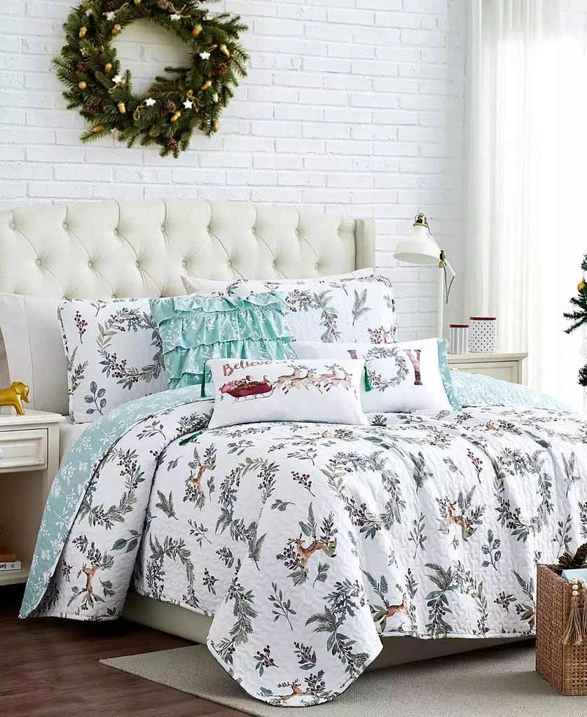 SOUTHSHORE FINE LINENS Happy Holidays Oversized Reversible 6-Pc. Quilt Set 1