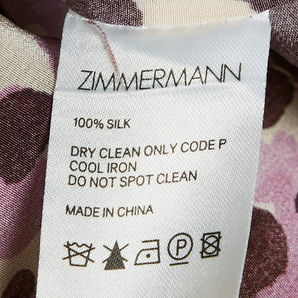Zimmermann Zimmermann Purple Leopard Print Silk Shirt and Shorts Set M/L 9