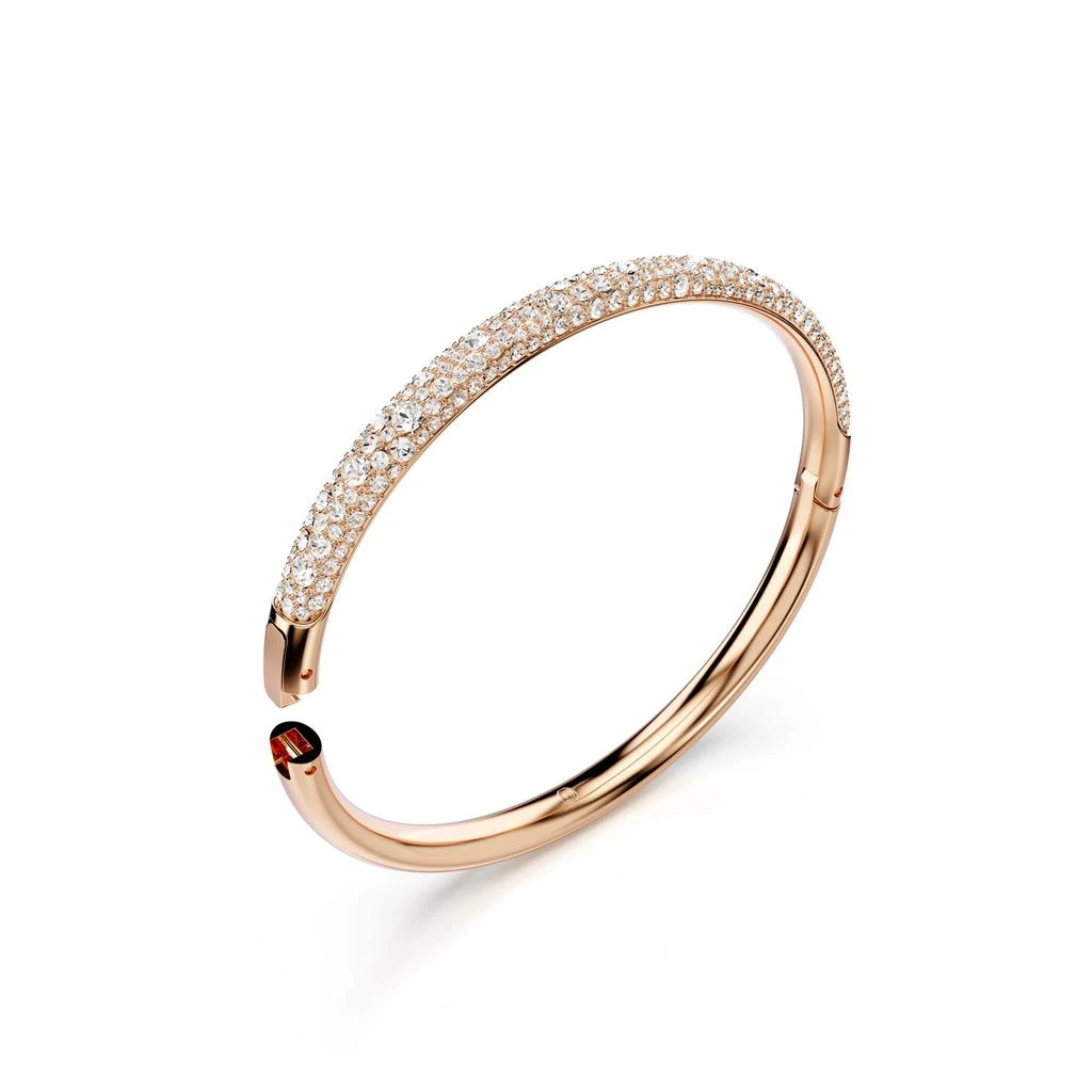 Swarovski Meteora bangle snow pave white rose gold-tone plated 5