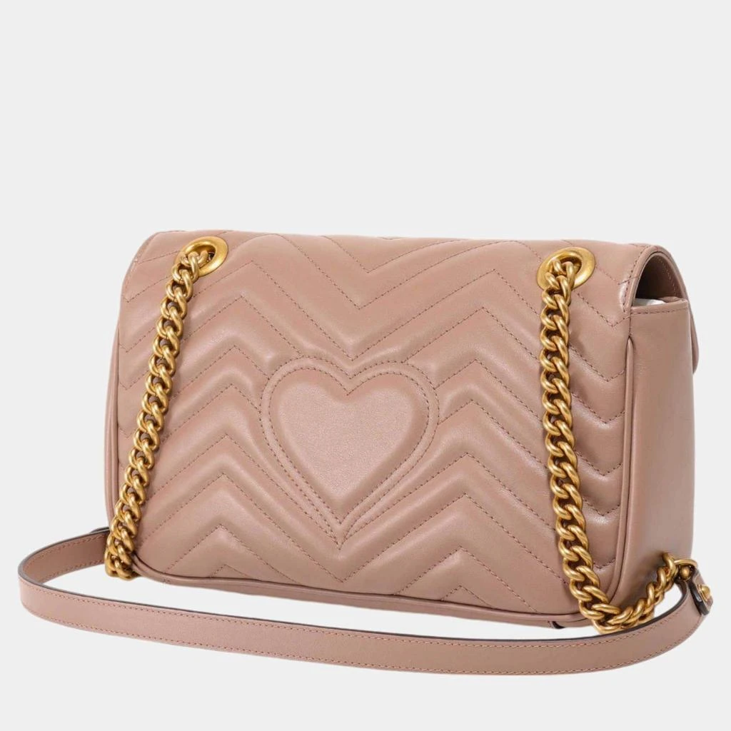 Gucci Gucci Pink Leather GG Marmont Shoulder Bag 2