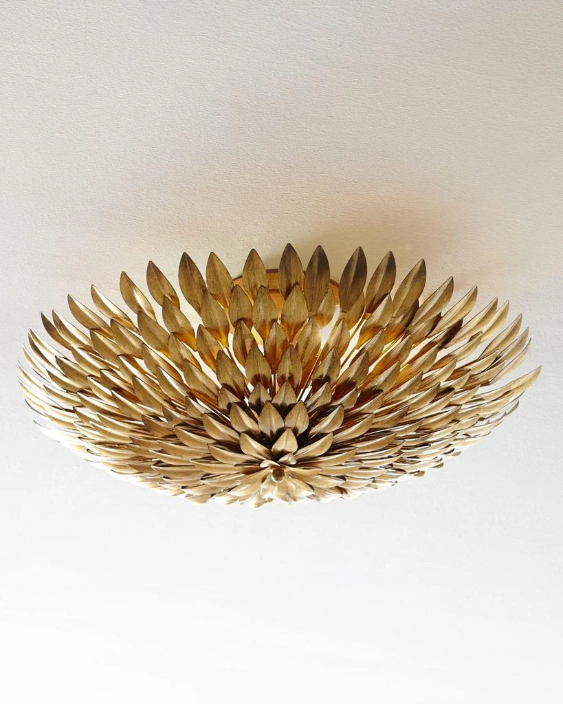 Crystorama Golden Mum Flush-Mount Light Fixture 1