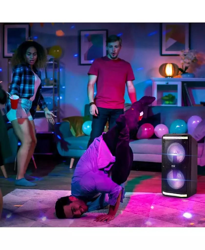 Pyle Portable PA Speaker 
Microphone System With LED Party Lights, Bluetooth, 
FM Radio, 600 Watt 7