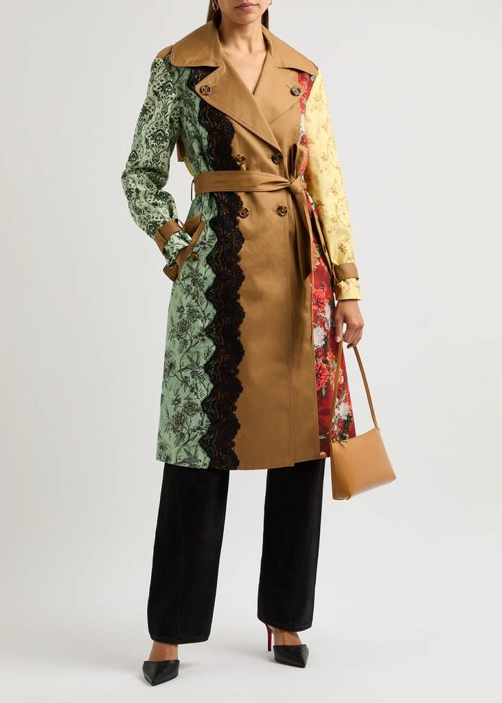 Clothes Olivia Lauren Trench Coat Keith Patchwork Cotton Trench