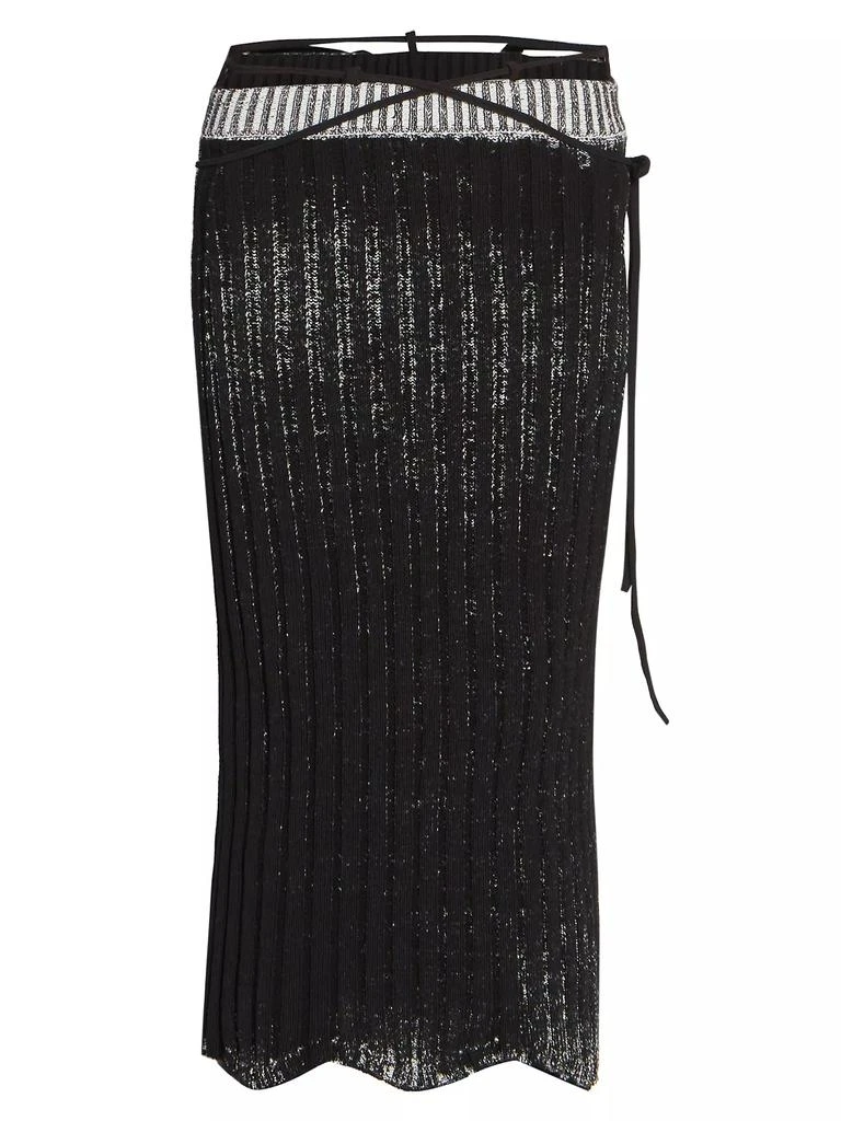 Acne Studios Metallic Rib-Knit Maxi Skirt 1