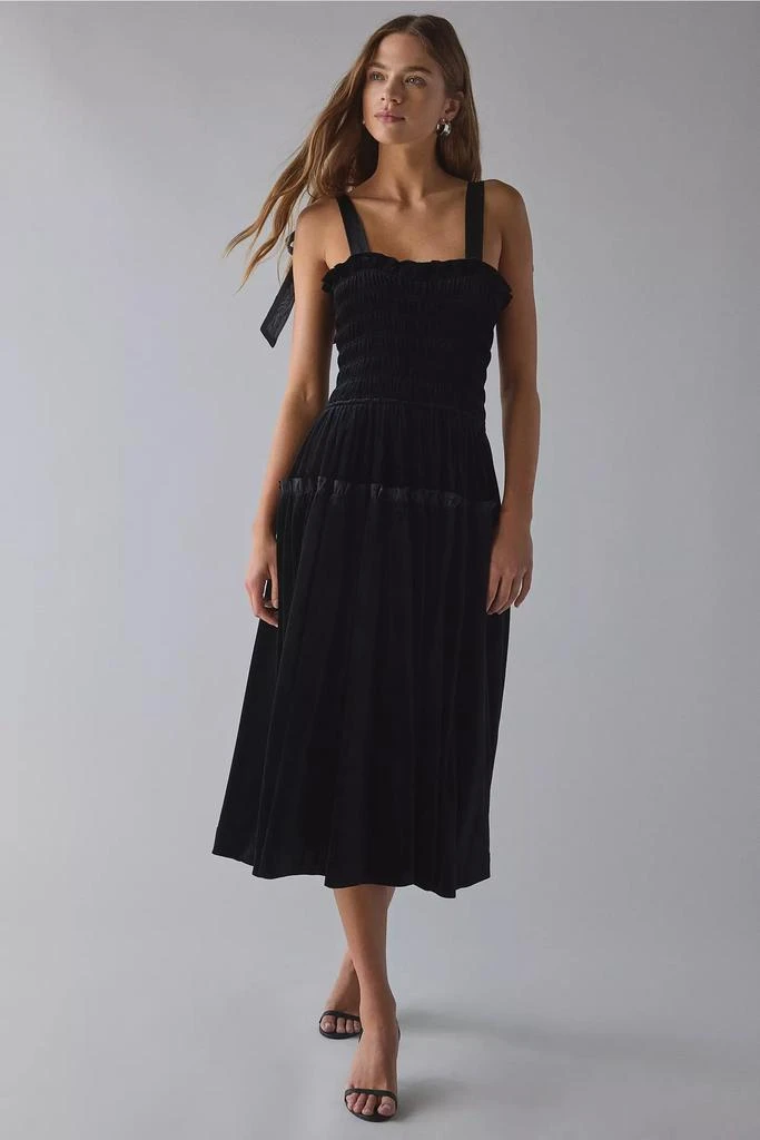 En Saison En Saison KcKenna Smocked Tie-Strap Midi Dress 2