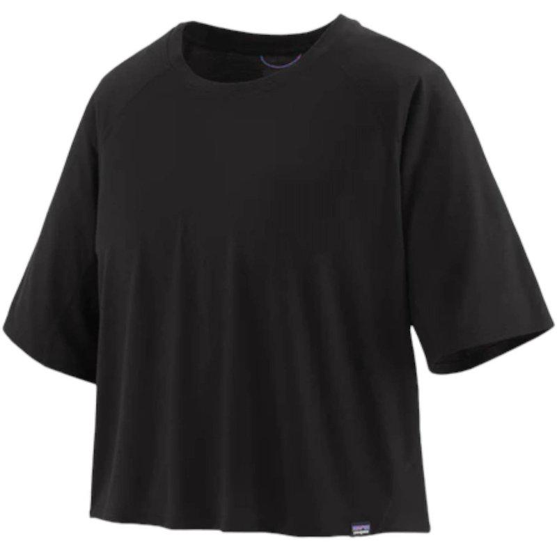 Patagonia Cap Cool Trail Cropped Shirt In Black