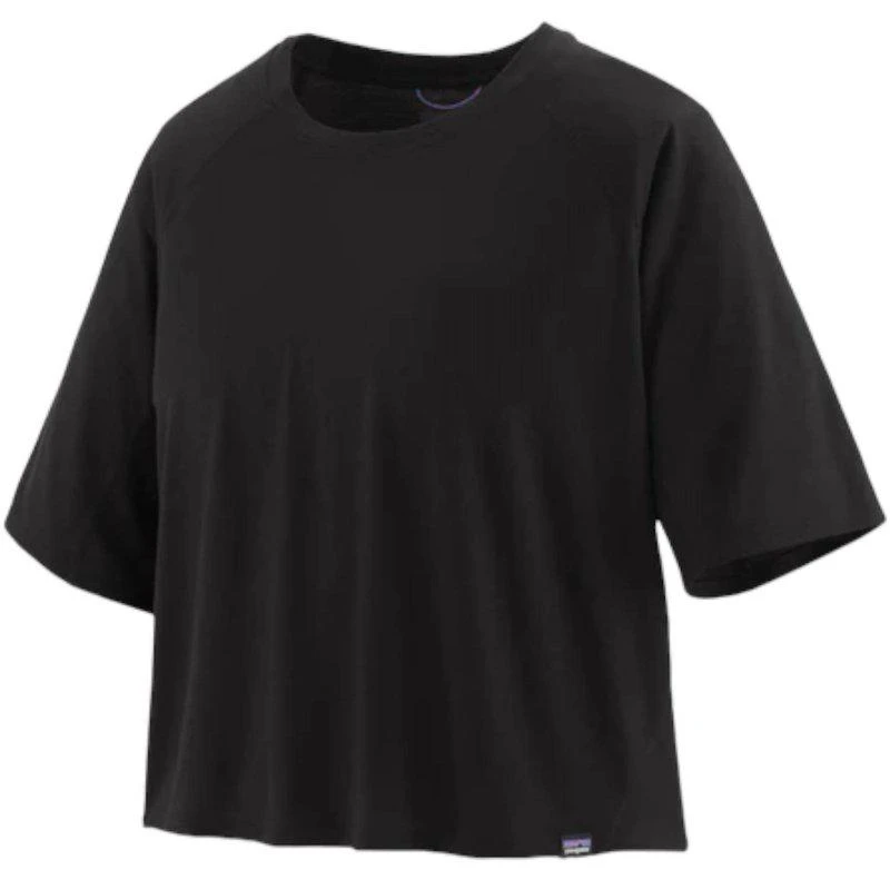 Patagonia Cap Cool Trail Cropped Shirt In Black 2