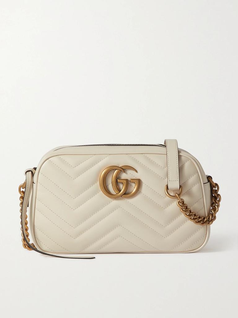 Gucci Gucci White Ivory Leather Gucci Blondie Crossbody Bag