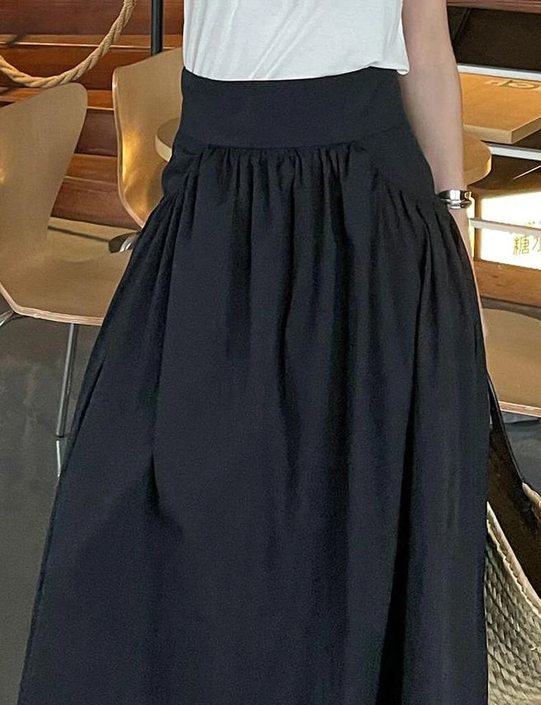 Pixie Market Black Poplin Skirt 4