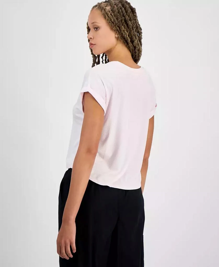 Hippie Rose Juniors' Cuffed Short-Sleeve Tee 3