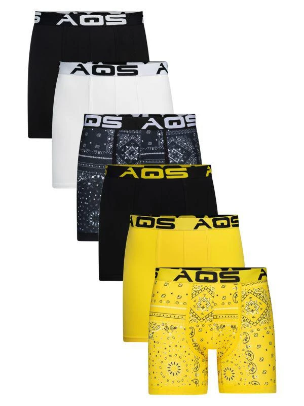 AQS 6-Pack Assorted Bandana Boxer Briefs 1