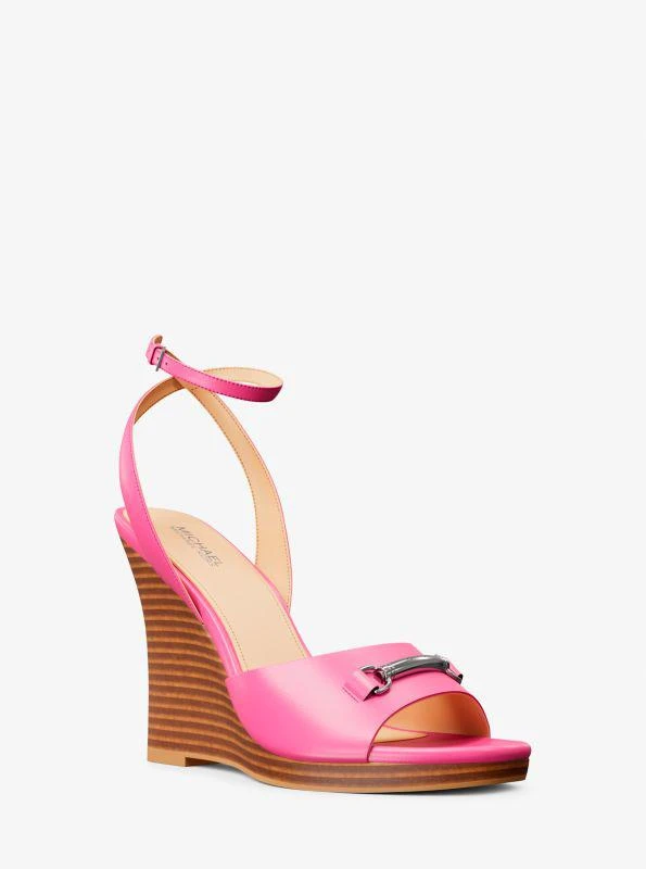 Michael Kors Carson Leather Wedge Sandal 1