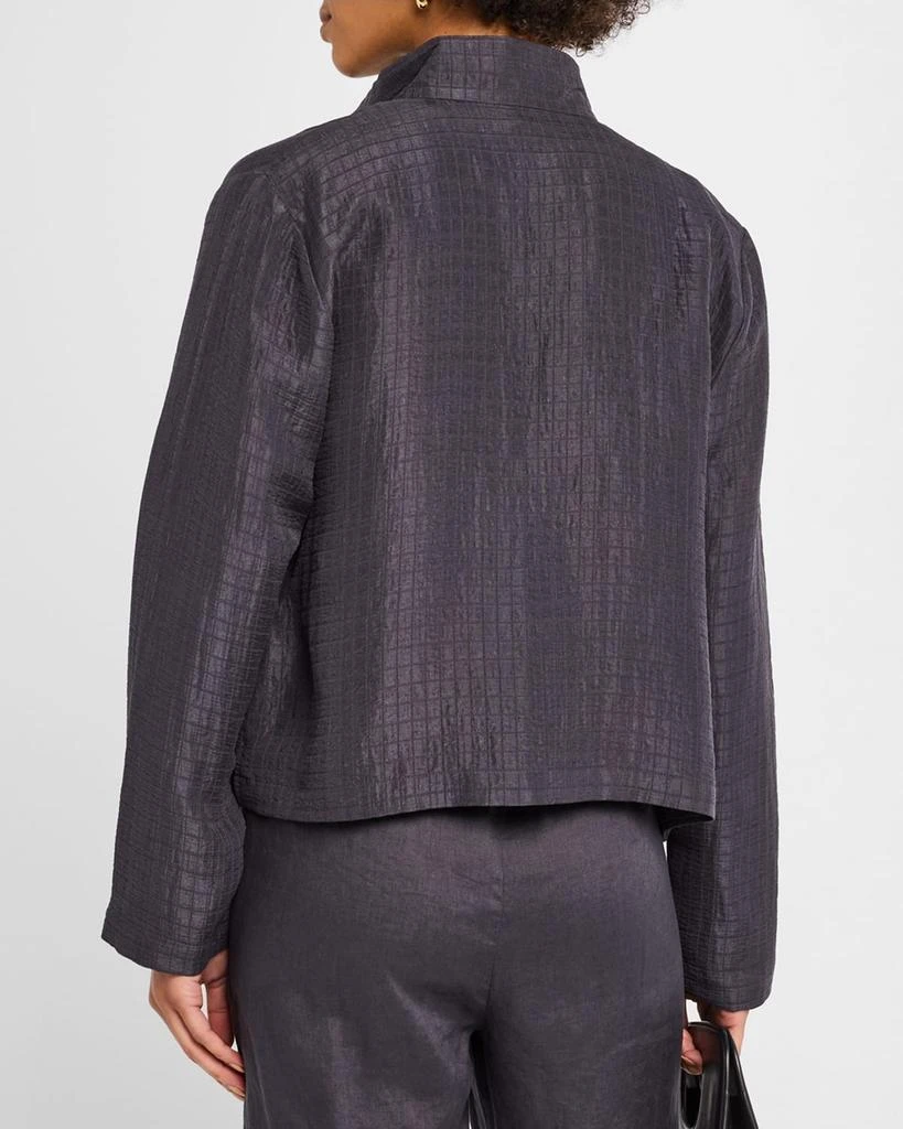 Eileen Fisher Stand-Collar Textured Jacket 3