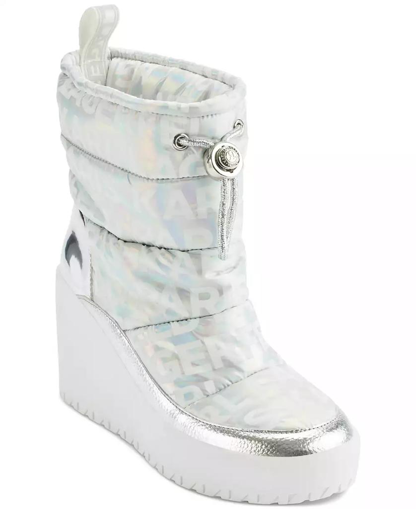 Women s Berdina Wedge Booties Silver Iridescent 7.5M