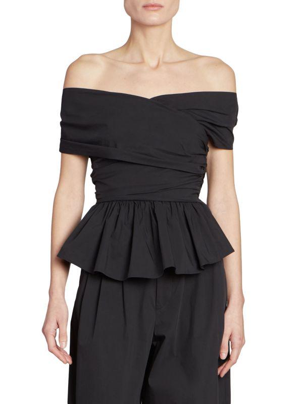 Altuzarra Pella Off-the-Shoulder Peplum Top