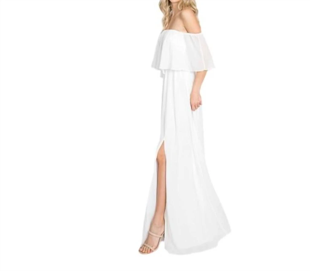 Sweet Lovely by Jen Sweet Lovely By Jen - Off Shoulder Chiffon Maxi Dress 3