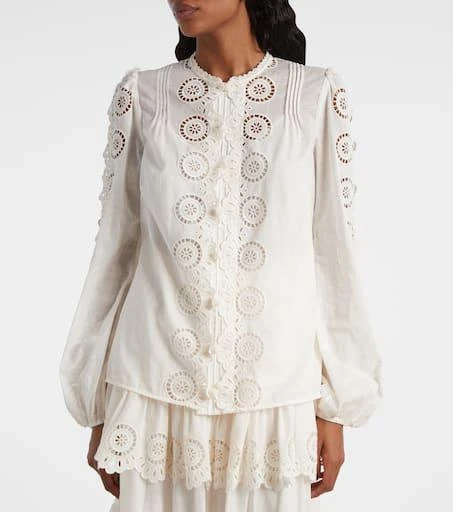 Zimmermann Lucky embroidered cotton blouse 5