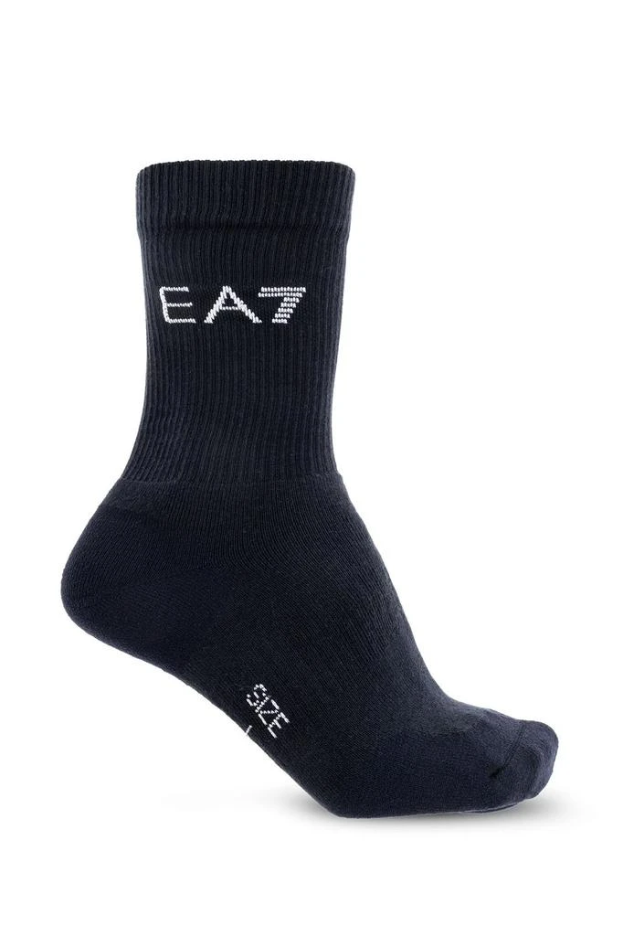 EA7 EMPORIO ARMANI Ea7 Emporio Armani Logo Intarsia-Knit Socks 2