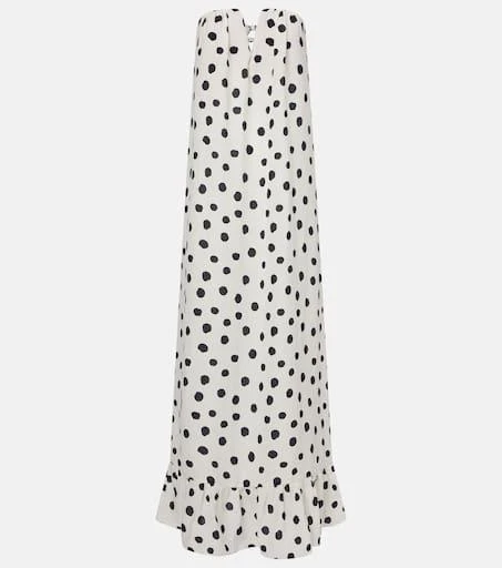 Adriana Degreas Polka-dot bustier dress 1