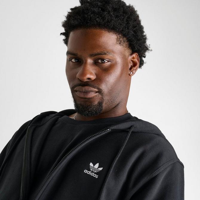 Shop Men's adidas Originals Trefoil Essentials Full-Zip Hoodie on