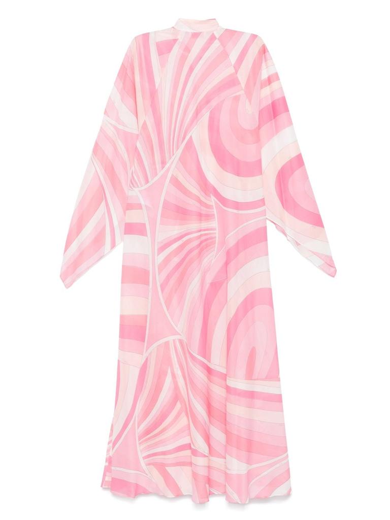 EMILIO PUCCI PRINTED COTTON KAFTAN DRESS