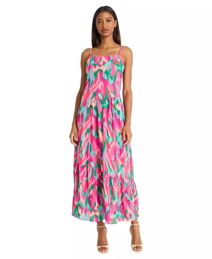 Donna Morgan Women's Sleeveless Straight-Neck Maxi Dress 1