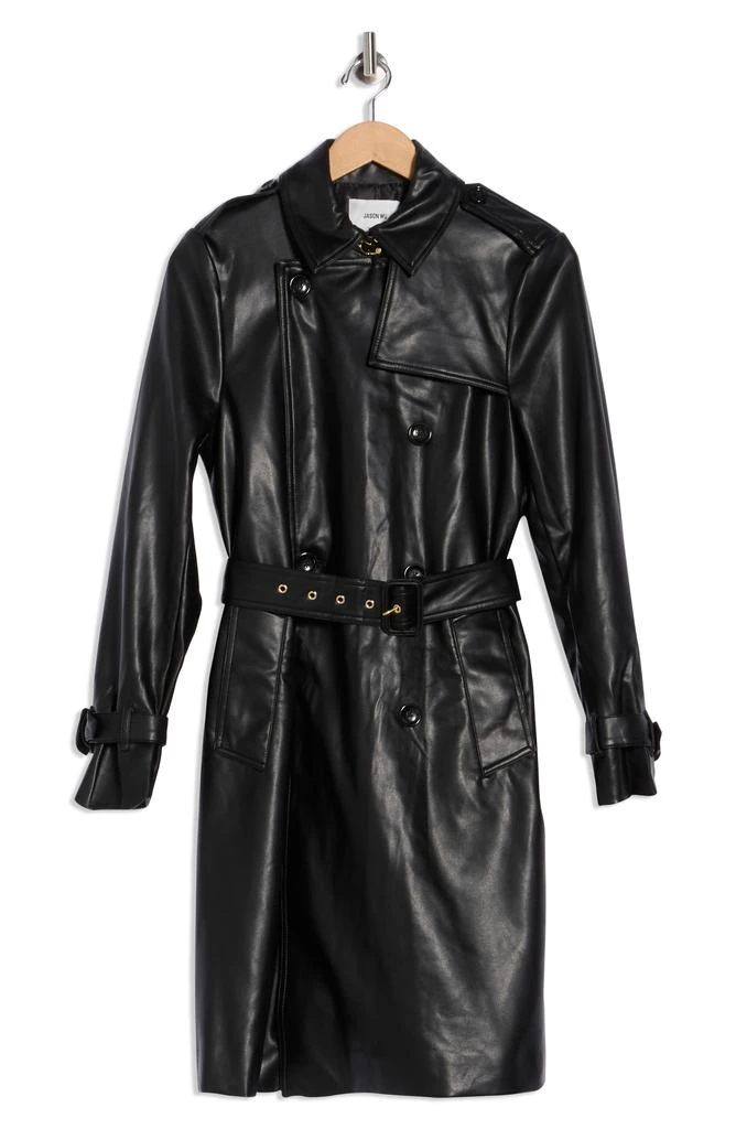 Jason Wu Double Breasted Faux Leather Trench Coat 3