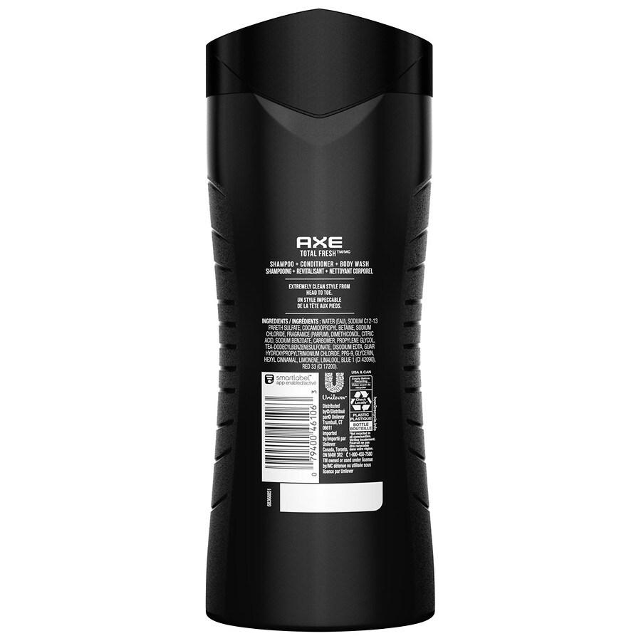 AXE 3-in-1 Body Wash, Shampoo & Conditioner Total Fresh