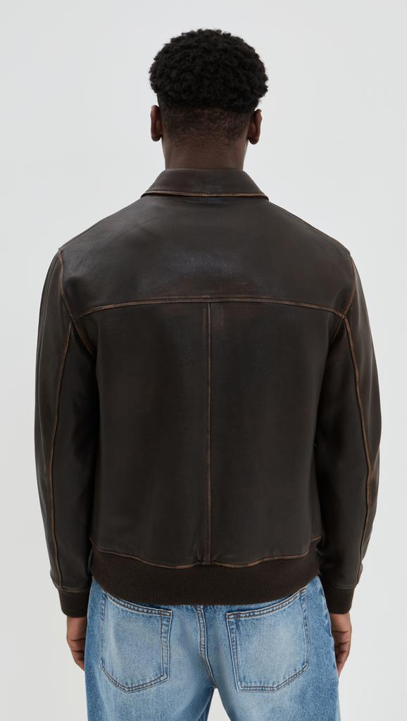 Officine Générale Cesario Lamb Vintage Leather Jacket