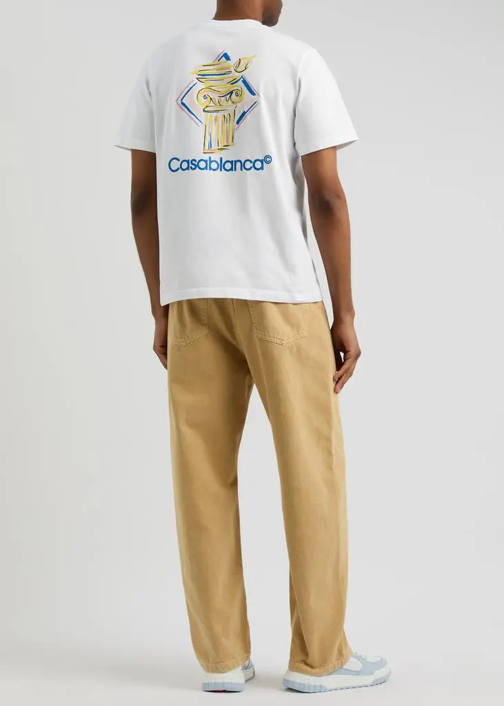 Casablanca Diamond Column printed cotton T-shirt 4