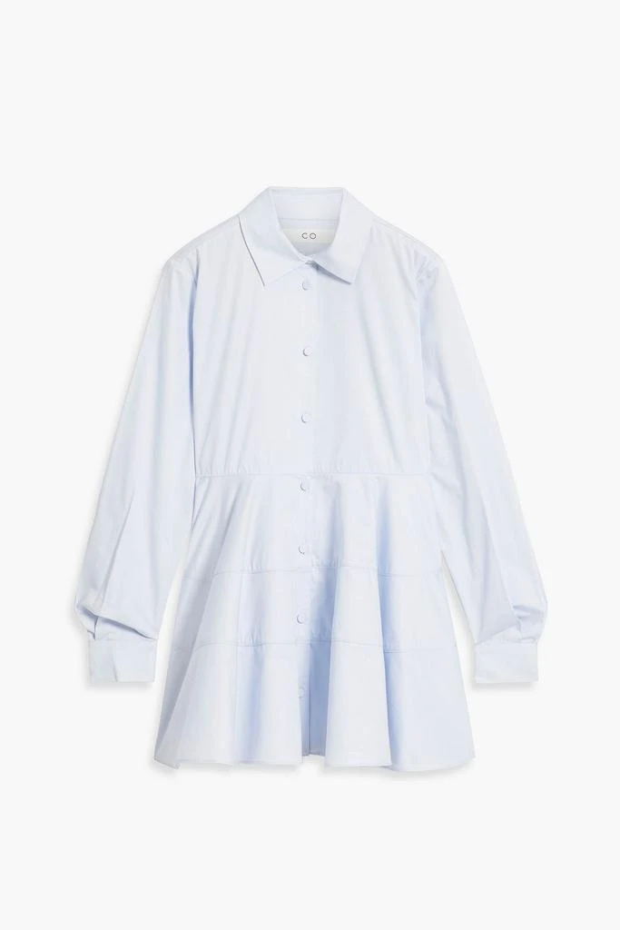 CO Tiered cotton-poplin peplum shirt 1