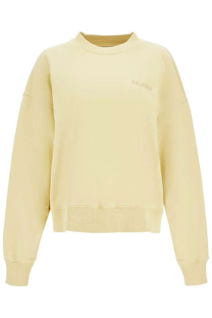 The Attico oversized hoodie fade dusty yellow in cotton 1