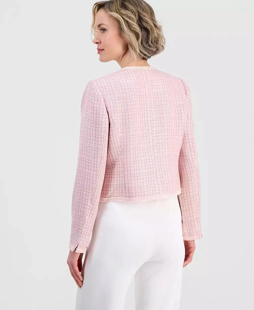 Tahari Women
s V-Neck Boucle-Knit Jacket 4