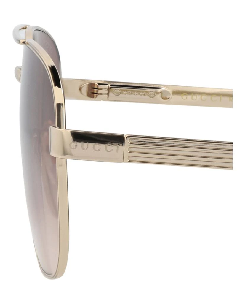 Gucci Aviator-Frame Metal Sunglasses 4