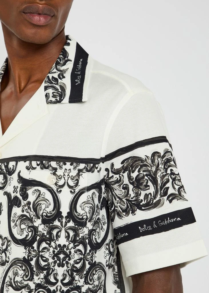 Dolce
Gabbana Printed piqué cotton shirt 5