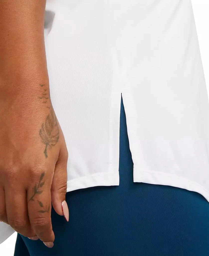 NIKE Dri-FIT Plus Size Racerback Curved-Hem Tank Top 4