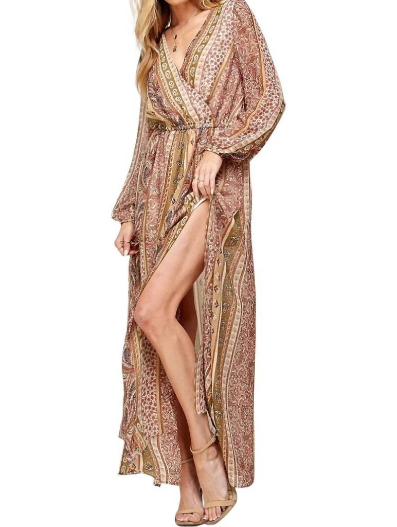 Sweet Lemon In Awe Maxi Dress In Multicolor 4