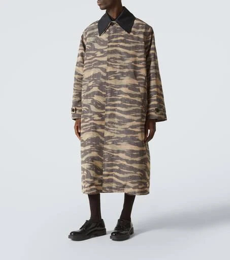 Jil Sander Camouflage crêpe de chine car coat 3