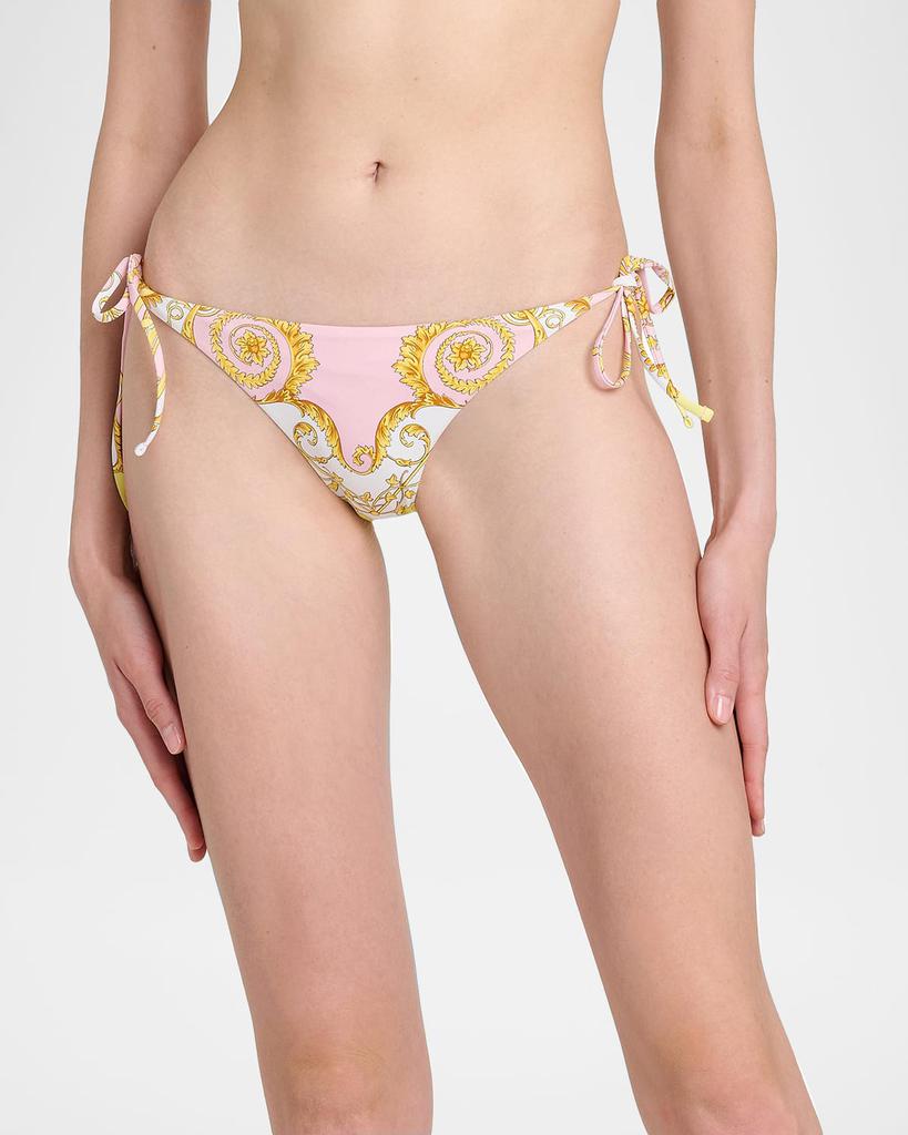 Versace Printed Tie Bikini Bottoms